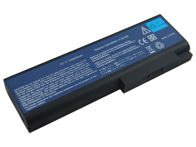 Acer TravelMate, Ferrari Laptop Battery, 9 Li-ion Cells, 6600mAh/73Wh ...