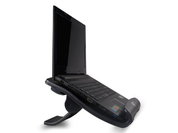Height Adjustable Ergonomic Laptop Stand, Keep your laptop at eyelevel for stress free extended laptop use.