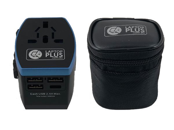 Universal Travel Adapter for over 150 Countries, Safety Fuse with USB and USB Type-C Charging Ports.